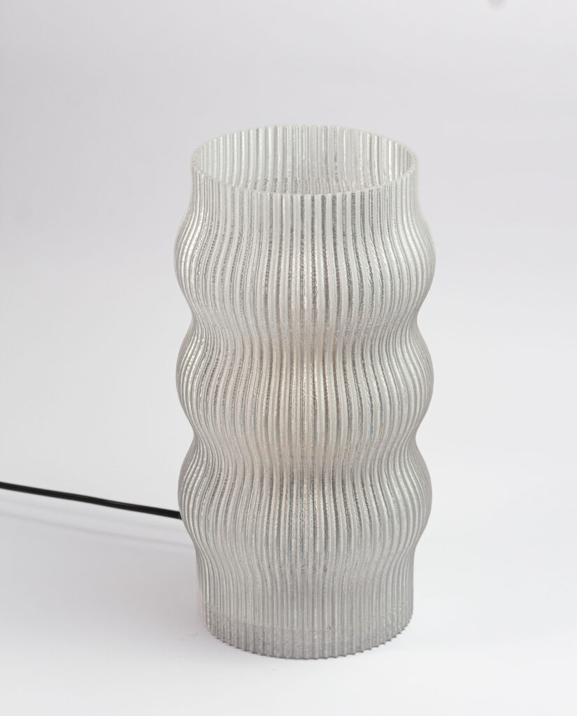 lámpara impresa en 3d groovy lumiere