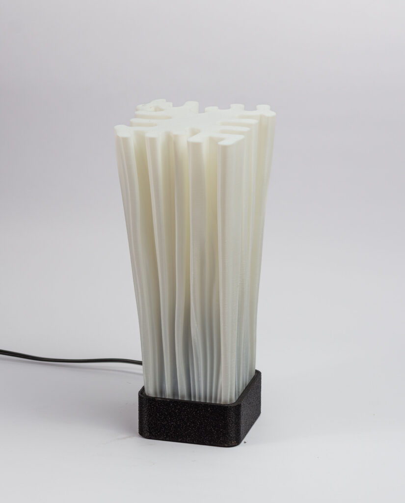 lámpara impresa en 3d anémona lumiere