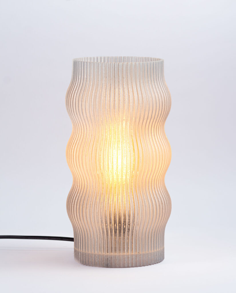 lámpara impresa en 3d groovy lumiere